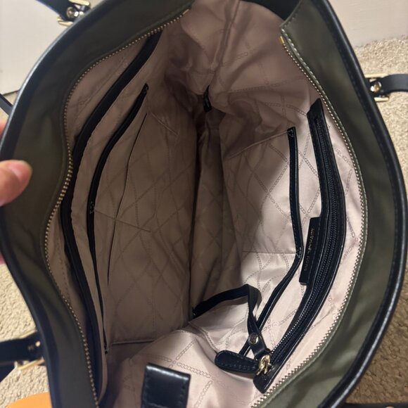 SOLD MICHAEL Michael Kors Large Leila Nylon Olive Green Tote - Picture 10 of 12